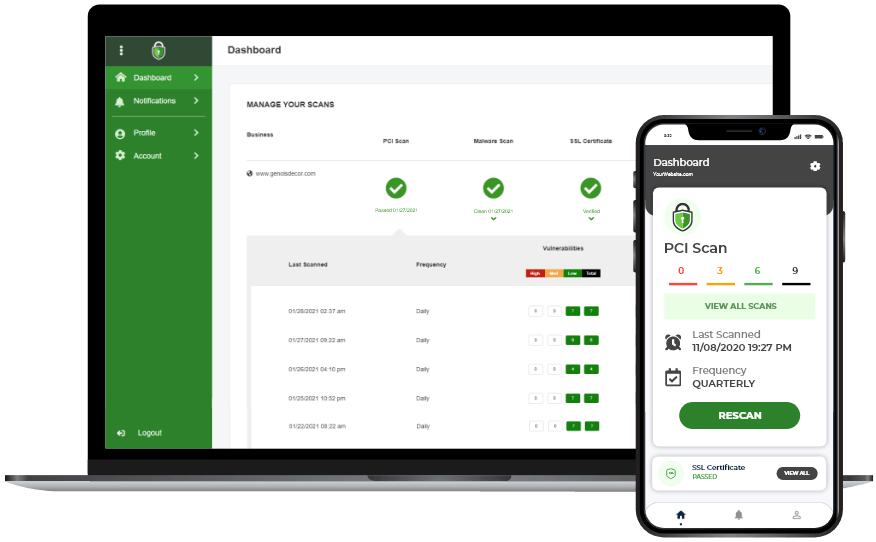 Trust Guard - Desktop and Mobile app Interface