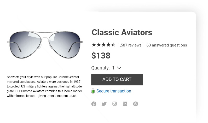 Trust Guard - Classic Aviators Product Page