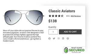 Trust Guard - Classic Aviators Product Page